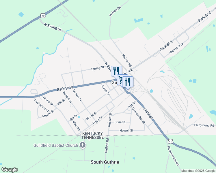 map of restaurants, bars, coffee shops, grocery stores, and more near Cs-3041 in Guthrie