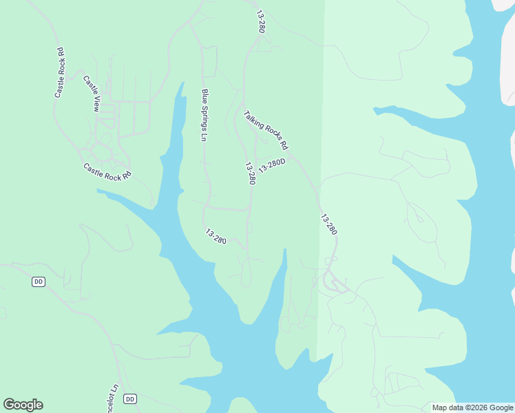 map of restaurants, bars, coffee shops, grocery stores, and more near 420 Heather Row in Reeds Spring