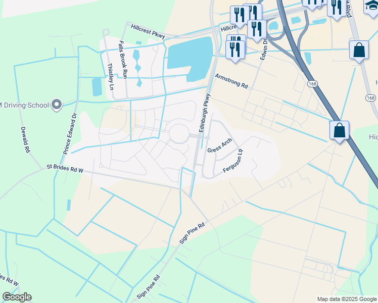 map of restaurants, bars, coffee shops, grocery stores, and more near 1915 Dobson Court in Chesapeake