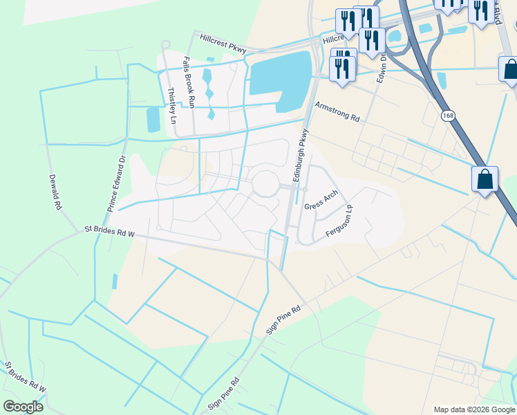 map of restaurants, bars, coffee shops, grocery stores, and more near 2009 Canning Place in Chesapeake