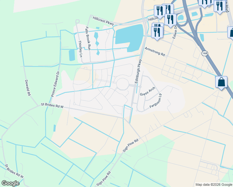 map of restaurants, bars, coffee shops, grocery stores, and more near 2009 Canning Place in Chesapeake