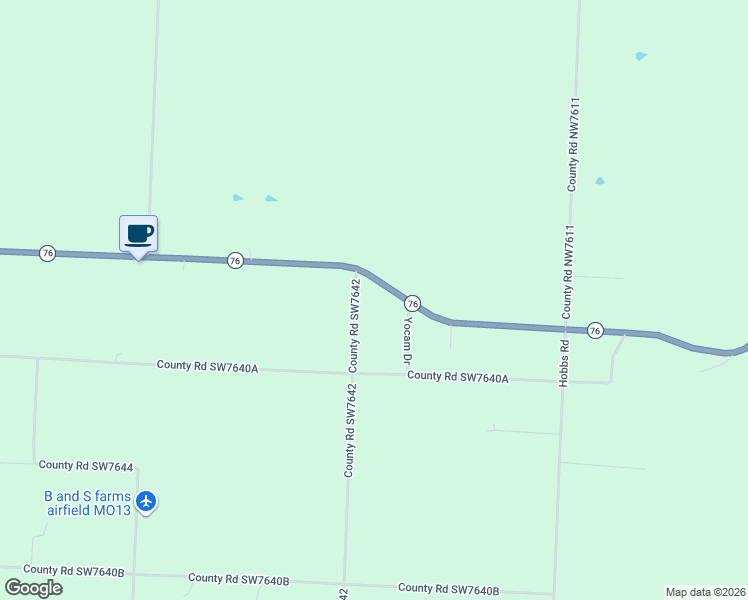 map of restaurants, bars, coffee shops, grocery stores, and more near 2018 State Highway 76 in Anderson