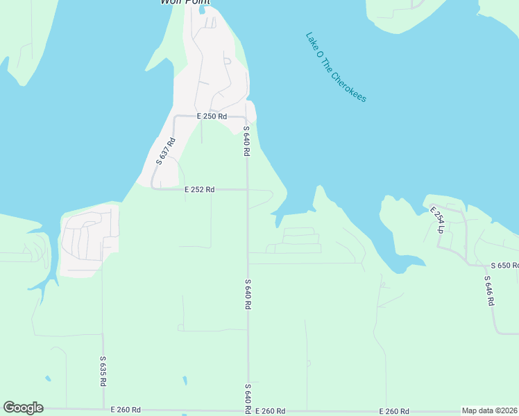 map of restaurants, bars, coffee shops, grocery stores, and more near 64224 East 252 Loop in Grove