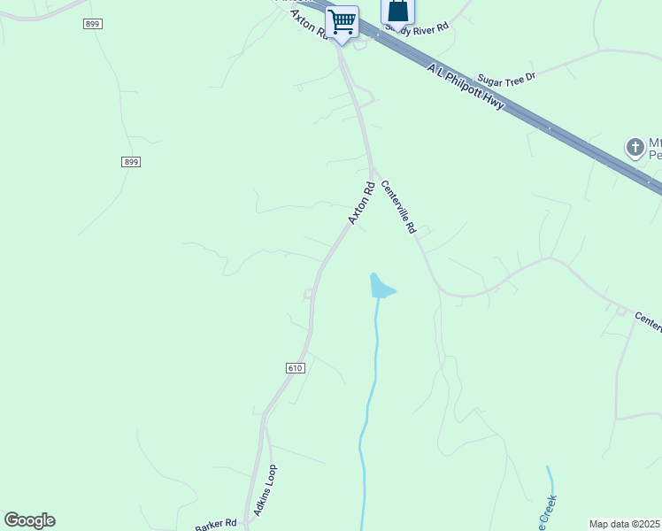 map of restaurants, bars, coffee shops, grocery stores, and more near 835 Axton Road in Axton