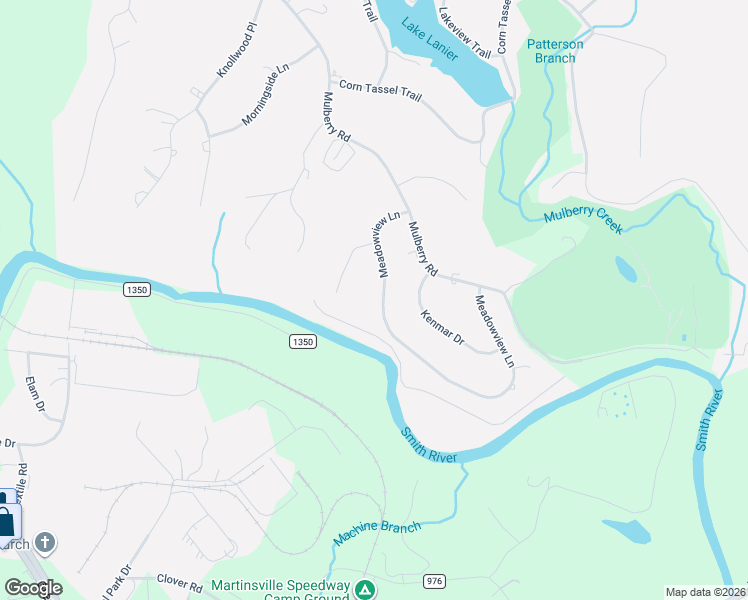 map of restaurants, bars, coffee shops, grocery stores, and more near 1721 Meadowview Lane in Martinsville