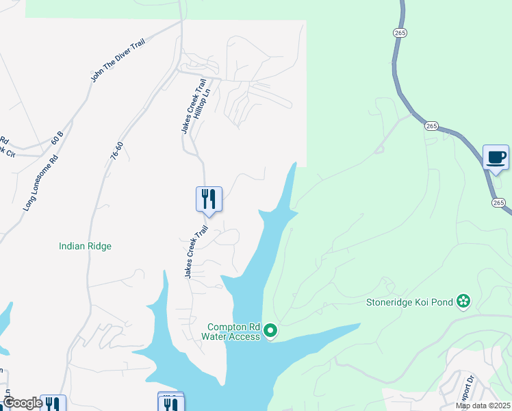 map of restaurants, bars, coffee shops, grocery stores, and more near 281 Map Lane in Branson
