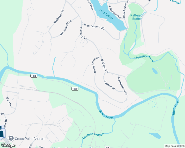 map of restaurants, bars, coffee shops, grocery stores, and more near 1721 Meadowview Lane in Martinsville
