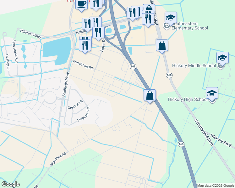 map of restaurants, bars, coffee shops, grocery stores, and more near 237 Red Knot Way in Chesapeake