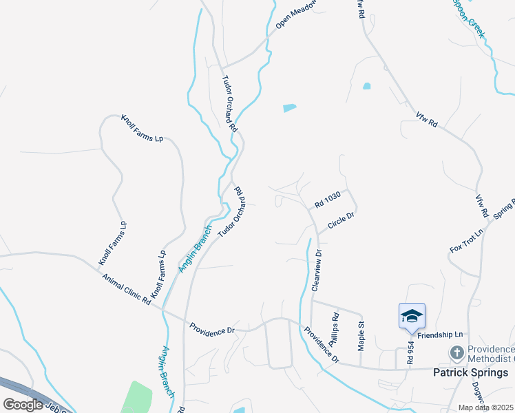 map of restaurants, bars, coffee shops, grocery stores, and more near 990 Tudor Orchard Road in Patrick Springs