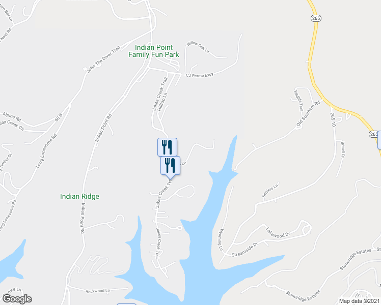 map of restaurants, bars, coffee shops, grocery stores, and more near Map Lane in Branson