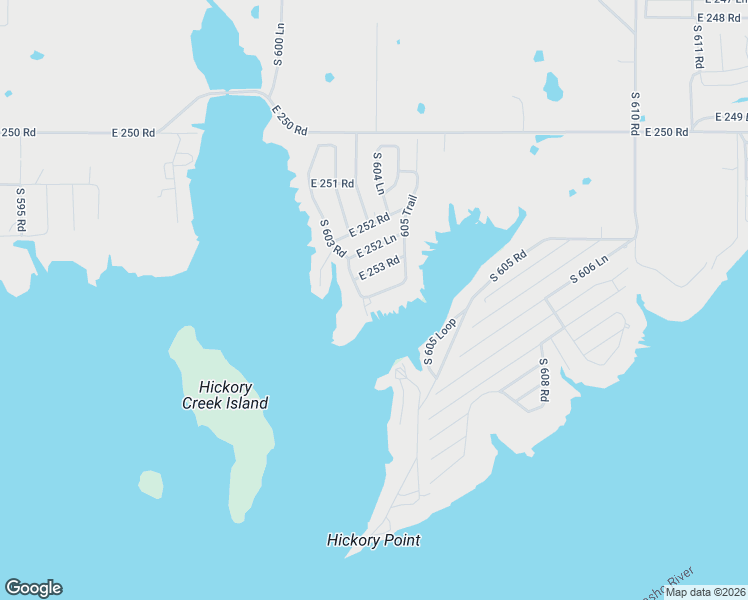 map of restaurants, bars, coffee shops, grocery stores, and more near 25322 South 603 Road in Grove