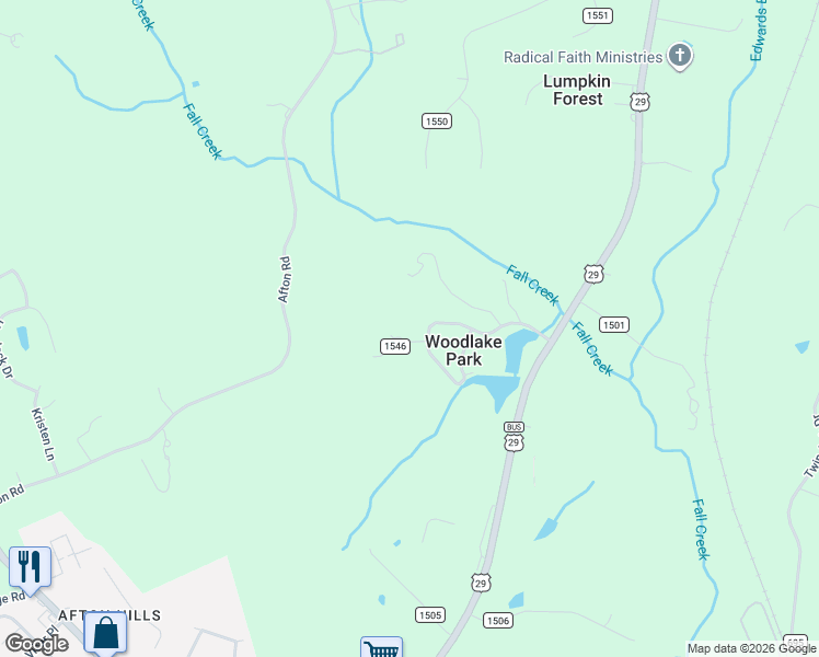 map of restaurants, bars, coffee shops, grocery stores, and more near 2035 Woodlake Drive in Danville