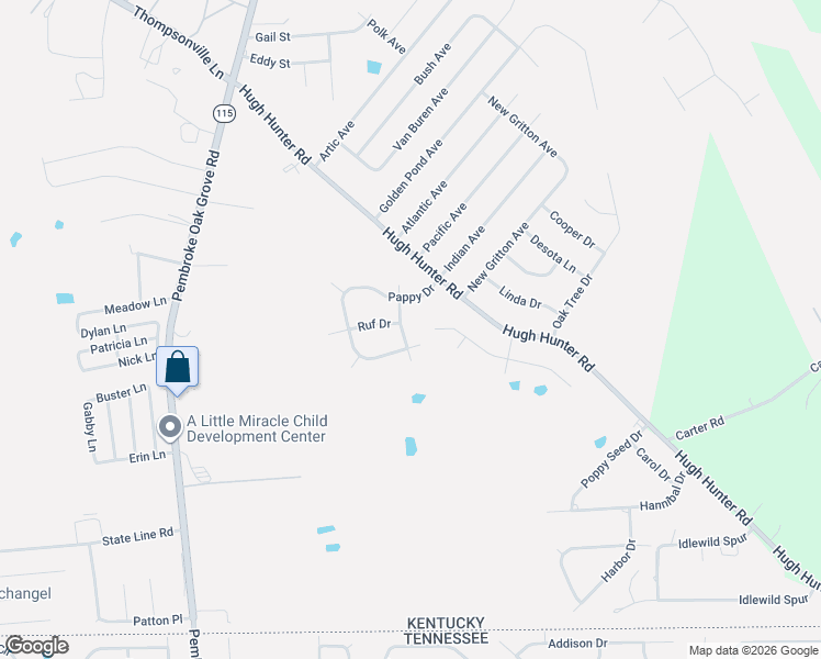 map of restaurants, bars, coffee shops, grocery stores, and more near 603 Millie Drive in Oak Grove