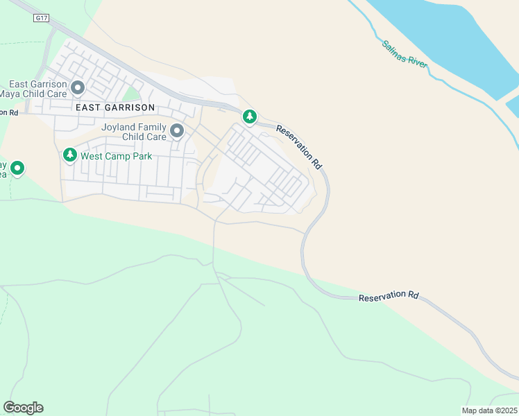 map of restaurants, bars, coffee shops, grocery stores, and more near 18982 Kilpatrick Lane in Salinas
