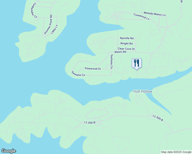 map of restaurants, bars, coffee shops, grocery stores, and more near 681 Santana Circle in Reeds Spring