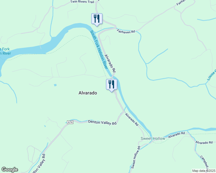 map of restaurants, bars, coffee shops, grocery stores, and more near 21166 Alvarado Road in Abingdon