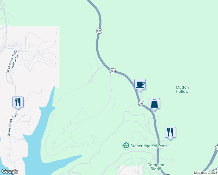 map of restaurants, bars, coffee shops, grocery stores, and more near 141 Compton Ridge Road in Branson
