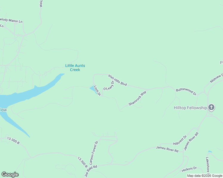 map of restaurants, bars, coffee shops, grocery stores, and more near 7 O'Leary Dr in Kimberling City