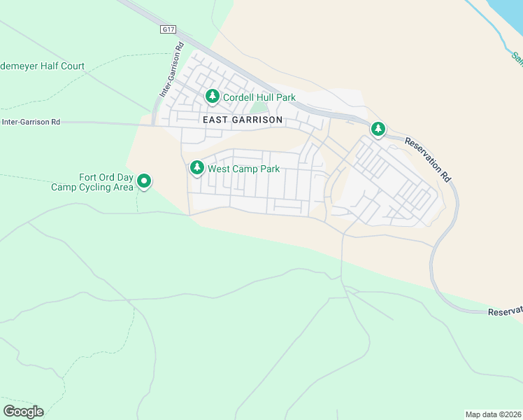 map of restaurants, bars, coffee shops, grocery stores, and more near 17418 Logan Street in Marina