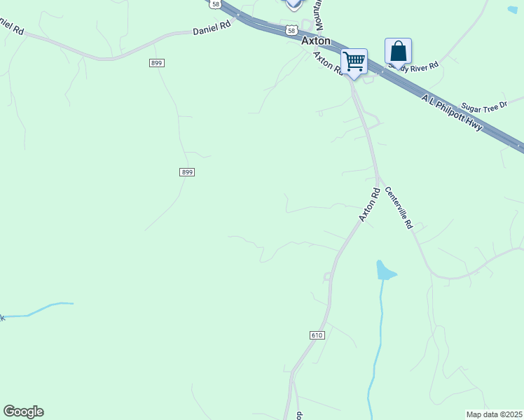 map of restaurants, bars, coffee shops, grocery stores, and more near 772 Axton Road in Axton