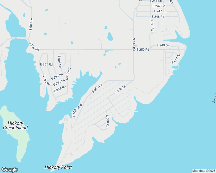 map of restaurants, bars, coffee shops, grocery stores, and more near 25381 South 606 Road in Grove