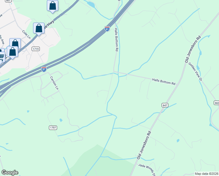 map of restaurants, bars, coffee shops, grocery stores, and more near 16435 Ayres Lane in Bristol