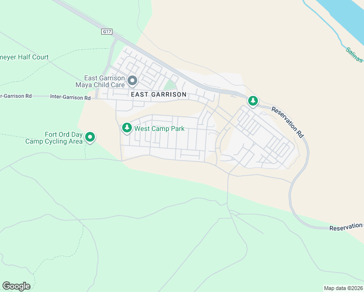 map of restaurants, bars, coffee shops, grocery stores, and more near 15125 Breckinridge Avenue in Salinas