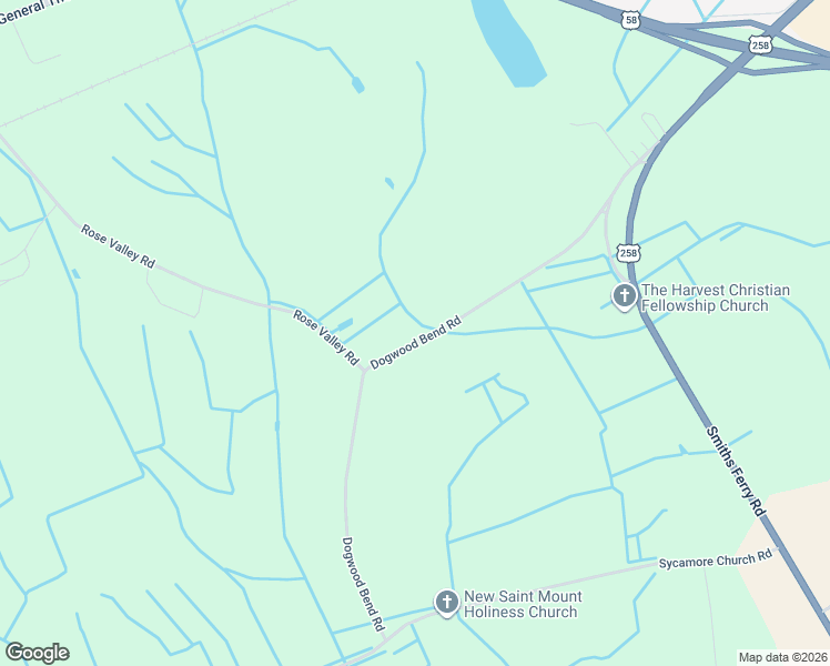 map of restaurants, bars, coffee shops, grocery stores, and more near 26844-27148 Dogwood Bend Road in Franklin