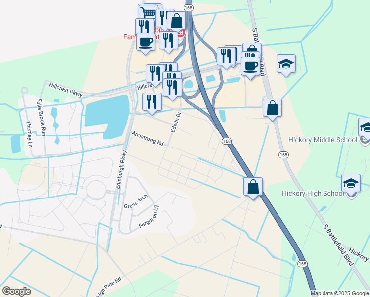 map of restaurants, bars, coffee shops, grocery stores, and more near 236 Red Knot Way in Chesapeake