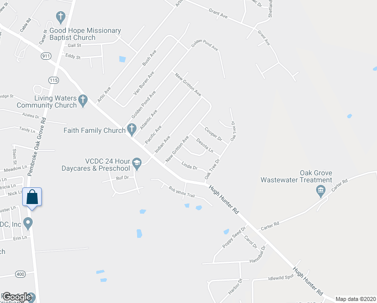 map of restaurants, bars, coffee shops, grocery stores, and more near 930 Arrow Circle in Oak Grove