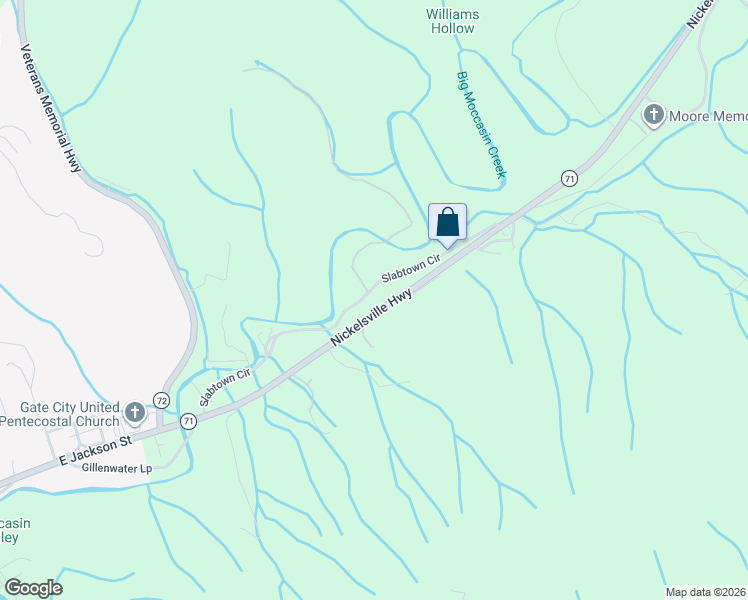 map of restaurants, bars, coffee shops, grocery stores, and more near 749 Slabtown Circle in Gate City