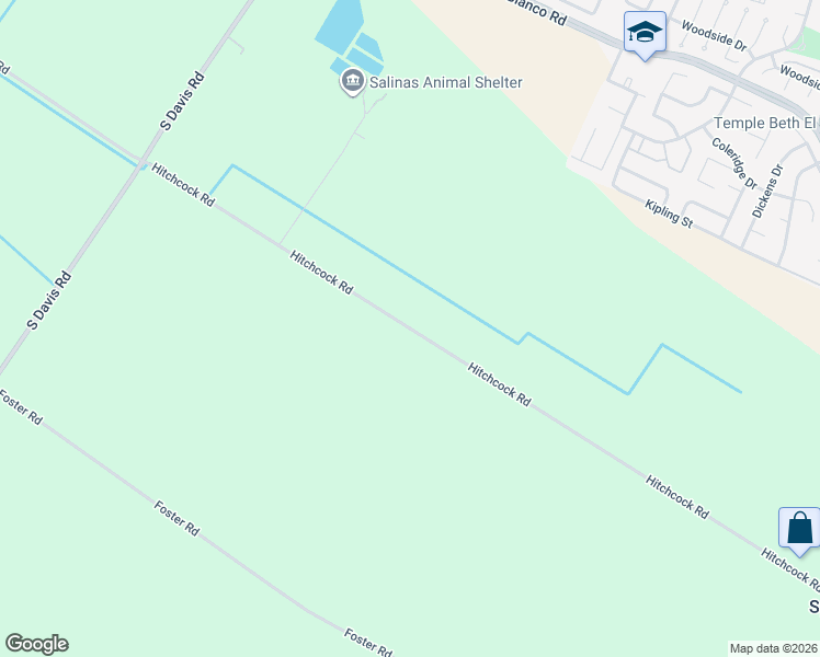 map of restaurants, bars, coffee shops, grocery stores, and more near 2 Hitchcock Road in Salinas