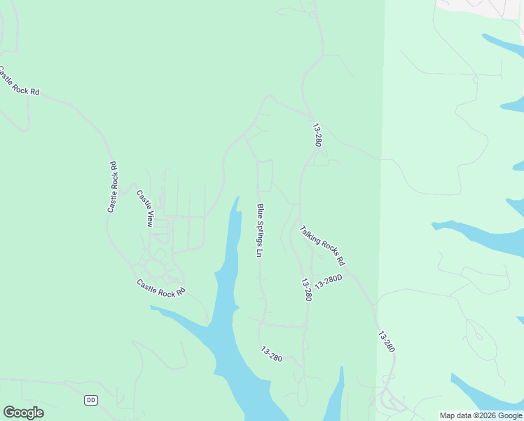 map of restaurants, bars, coffee shops, grocery stores, and more near 599 Blue Springs Lane in Reeds Spring