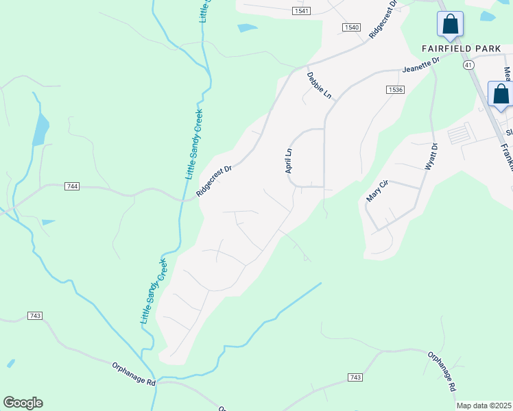 map of restaurants, bars, coffee shops, grocery stores, and more near 215 Faith Court in Danville