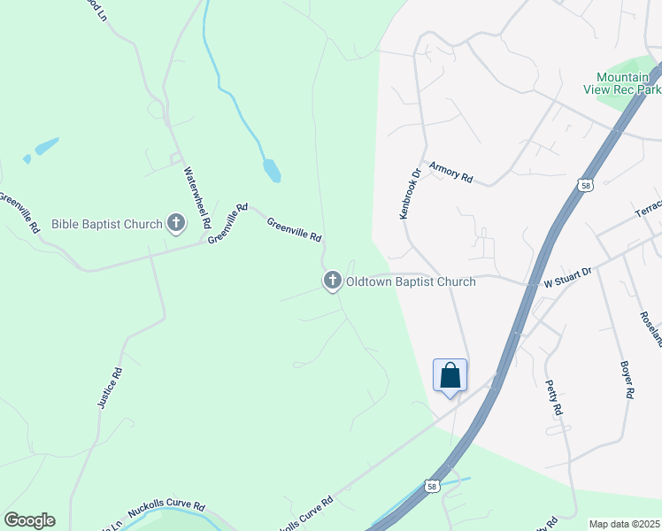 map of restaurants, bars, coffee shops, grocery stores, and more near 576 Greenville Road in Galax
