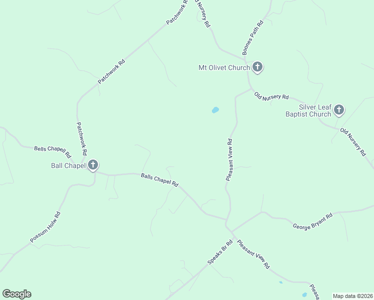 map of restaurants, bars, coffee shops, grocery stores, and more near George Bryant Road in Rose Hill
