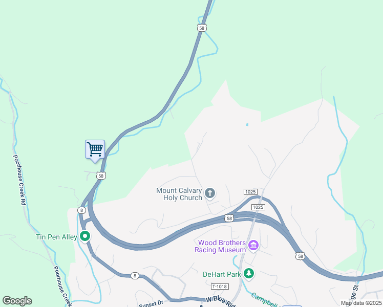 map of restaurants, bars, coffee shops, grocery stores, and more near Johnson Street in Stuart
