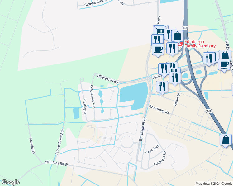 map of restaurants, bars, coffee shops, grocery stores, and more near 1609 Water View Circle in Chesapeake