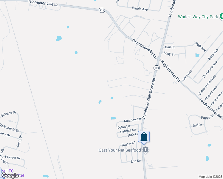 map of restaurants, bars, coffee shops, grocery stores, and more near 275 Azalea Drive in Oak Grove