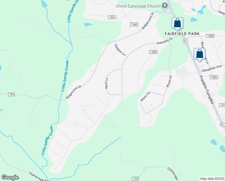 map of restaurants, bars, coffee shops, grocery stores, and more near 263 April Lane in Danville