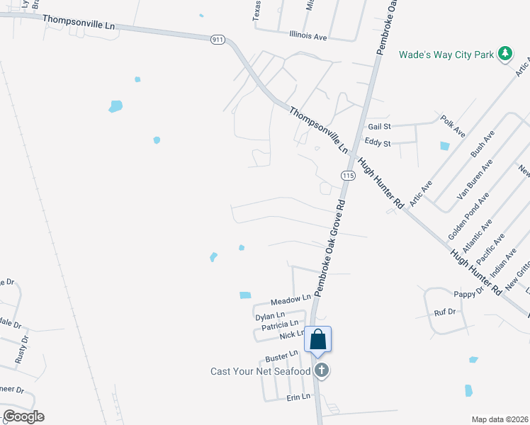 map of restaurants, bars, coffee shops, grocery stores, and more near 242 Azalea Drive in Oak Grove