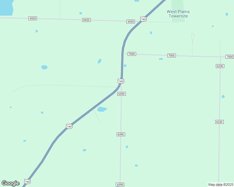 map of restaurants, bars, coffee shops, grocery stores, and more near 10801-11007 County Road 6390 in West Plains