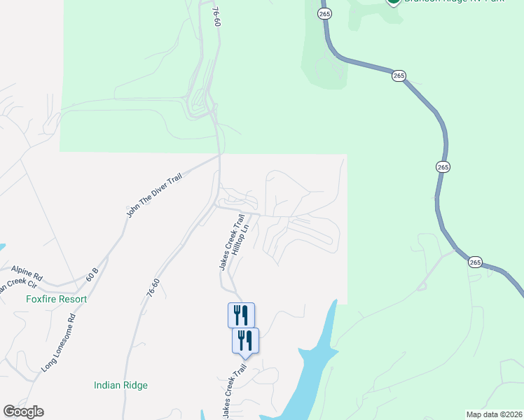 map of restaurants, bars, coffee shops, grocery stores, and more near 174 Amanda Paige Drive in Branson