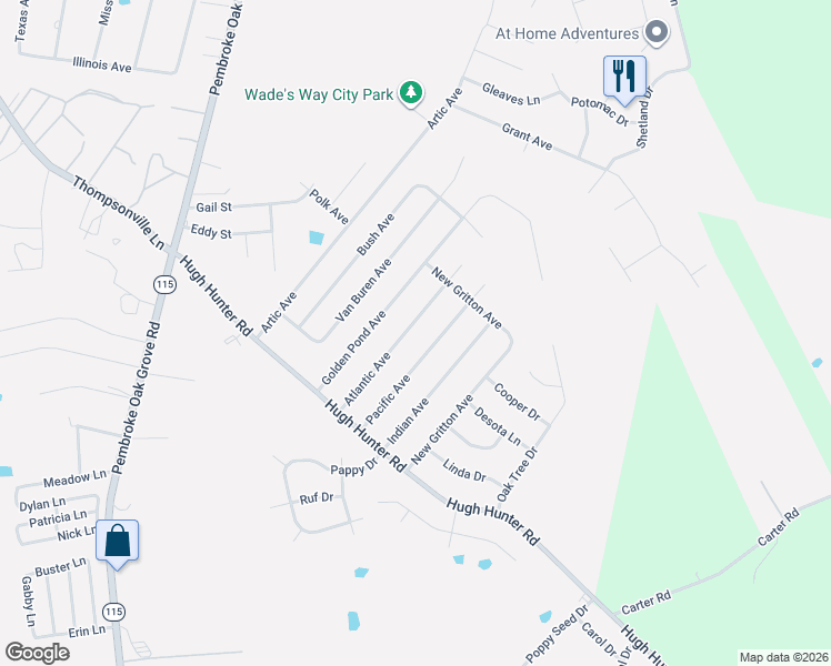 map of restaurants, bars, coffee shops, grocery stores, and more near 324 Atlantic Avenue in Oak Grove