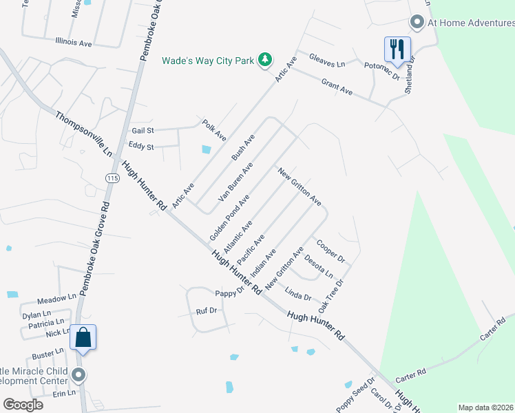 map of restaurants, bars, coffee shops, grocery stores, and more near 323 Atlantic Avenue in Oak Grove