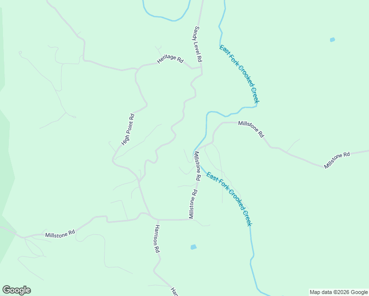 map of restaurants, bars, coffee shops, grocery stores, and more near 2169 Sandy Level Road in Woodlawn