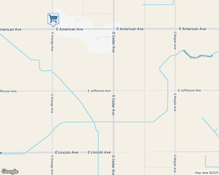 map of restaurants, bars, coffee shops, grocery stores, and more near 5437 South Cedar Avenue in Fresno