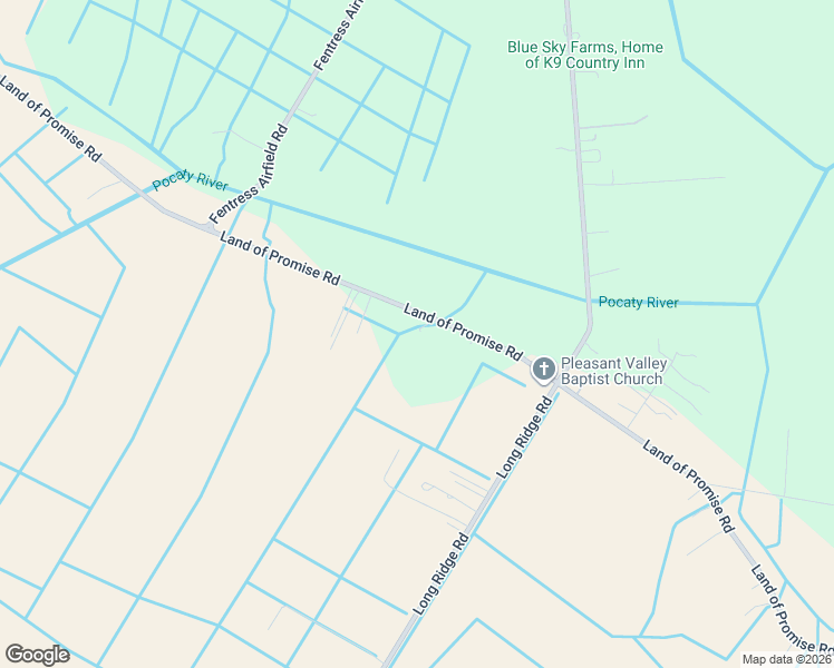 map of restaurants, bars, coffee shops, grocery stores, and more near 1825 Land of Promise Road in Chesapeake