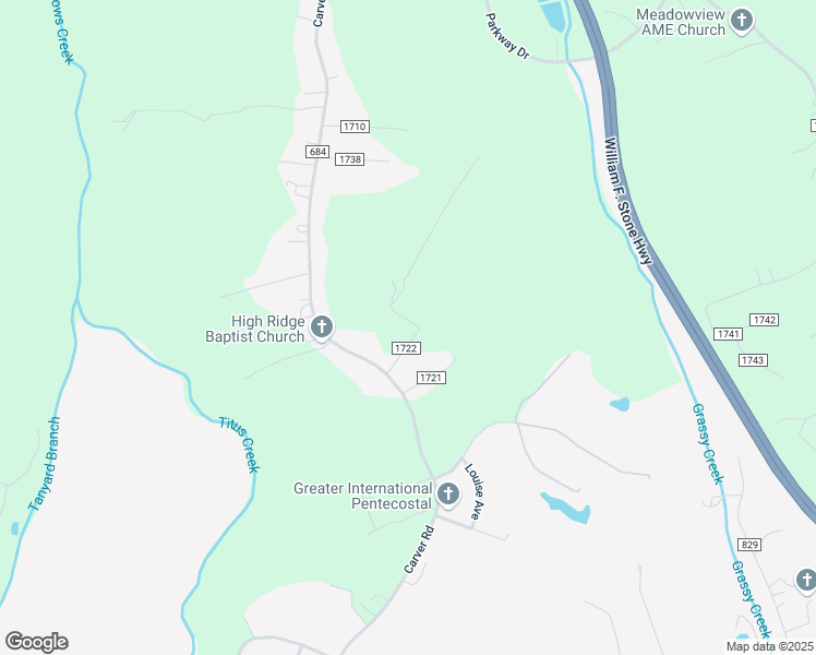 map of restaurants, bars, coffee shops, grocery stores, and more near 111 Bayberry Drive in Martinsville