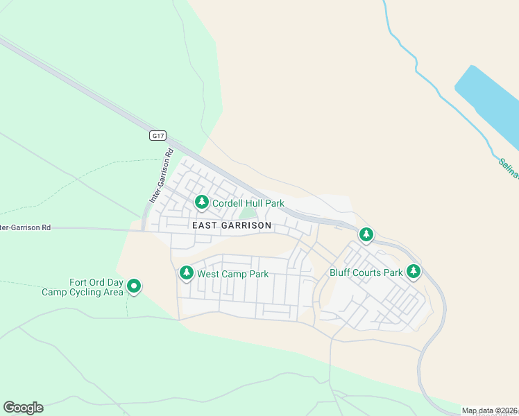 map of restaurants, bars, coffee shops, grocery stores, and more near 18669 McClellan Circle in Monterey County